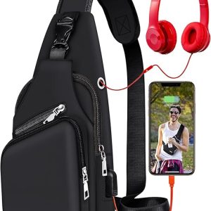 Waterproof Sling Bag Crossbody Backpack for Men Women Sling Backpack Hiking Daypack Multipurpose Cross Body Chest Bag